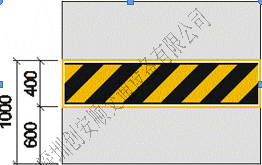 立柱、墻面警示線
